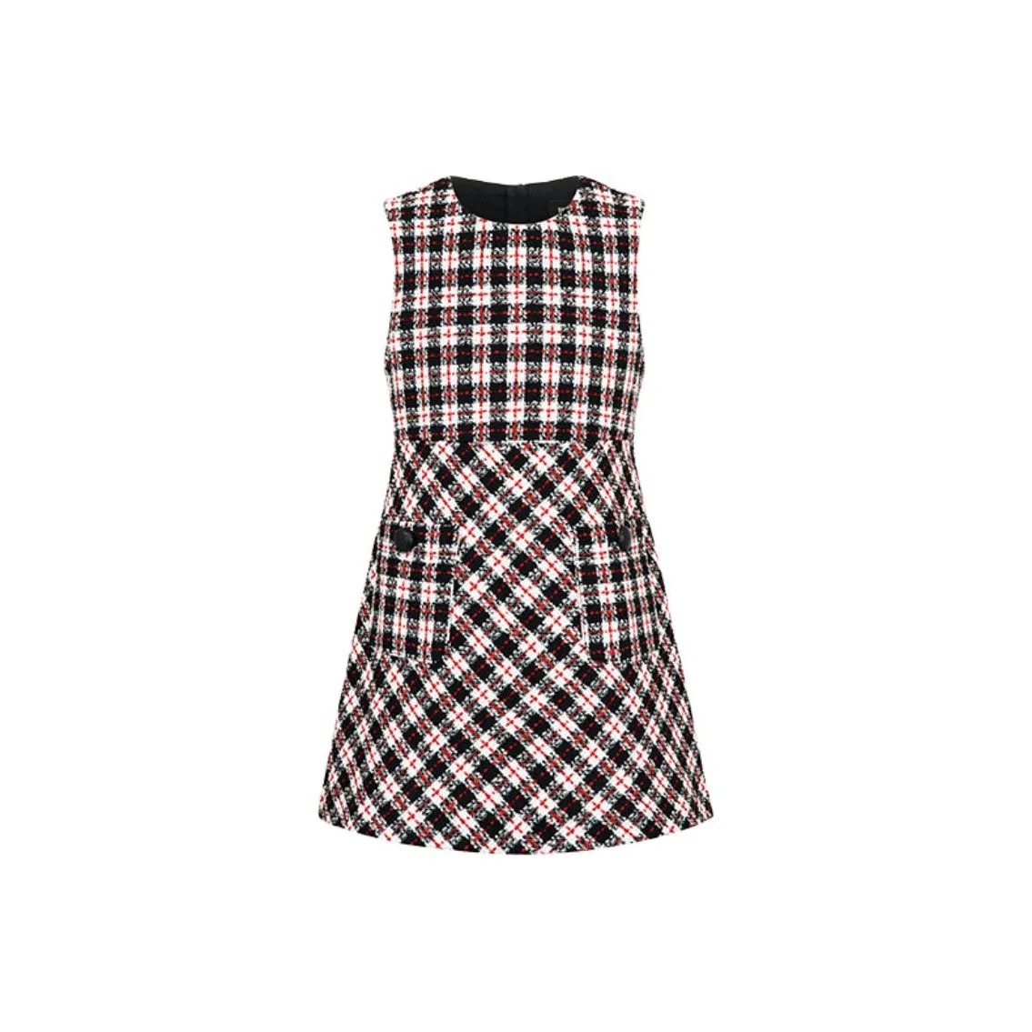 Little MO CO. Детское платье красный черный белый клетка