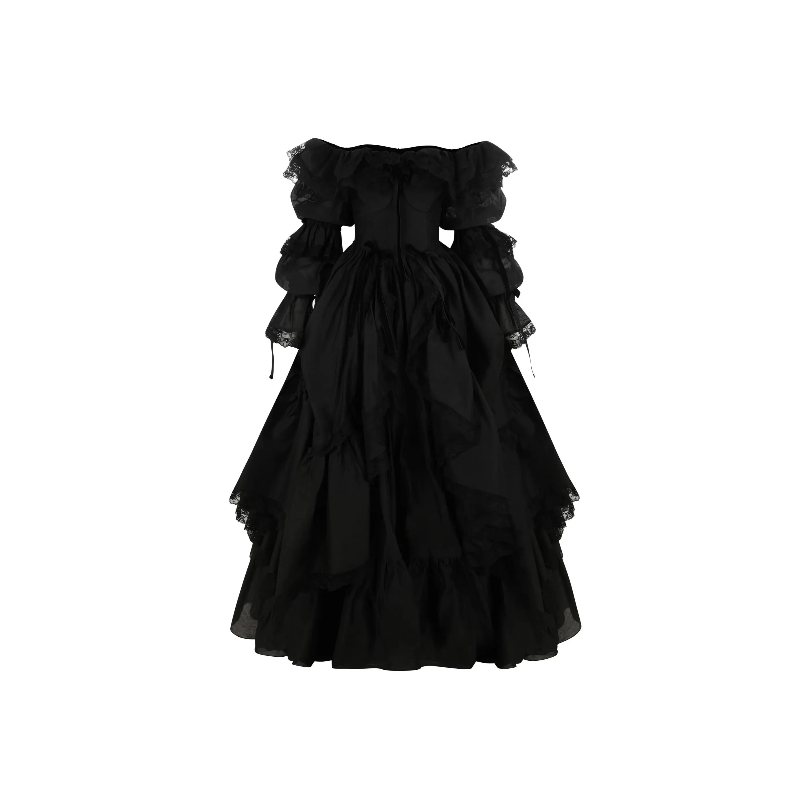 Selkie Collection FW24 Evening Dress Women's Black