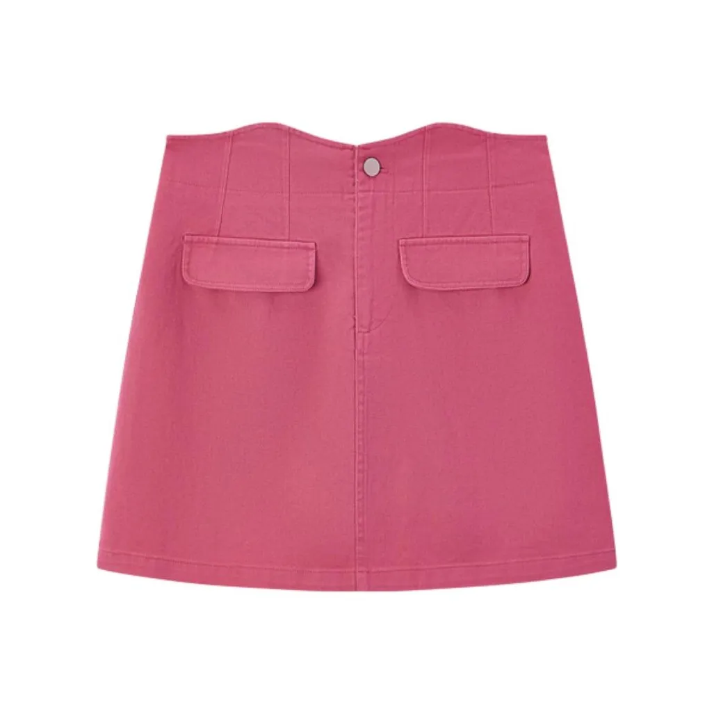EICHITOO Джинсовые короткие юбки Женские Розово-красный