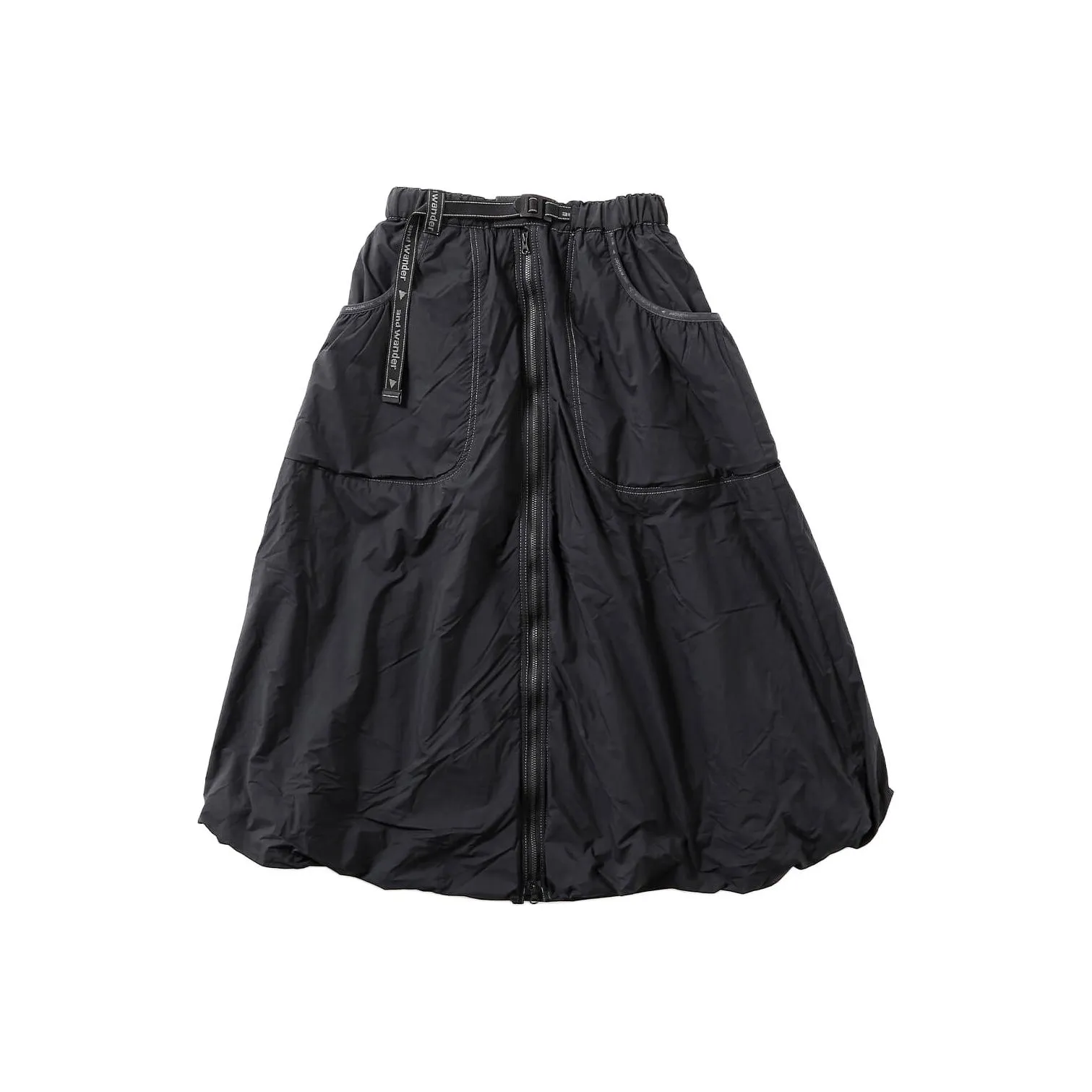 And Wander Повседневный Длинный Юбка Женские Черный