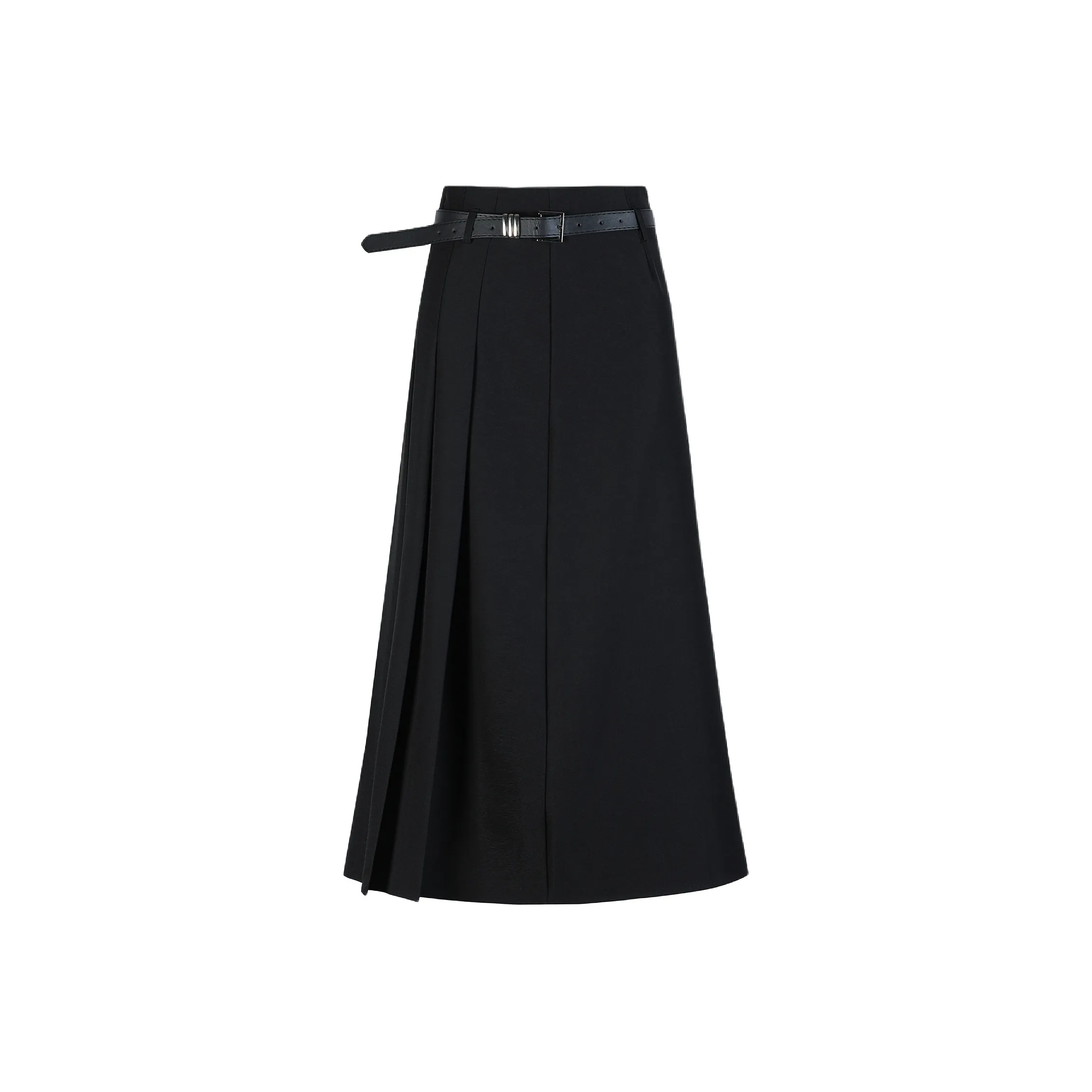 Wen Shan Повседневная Длинная Юбка Женская Черная