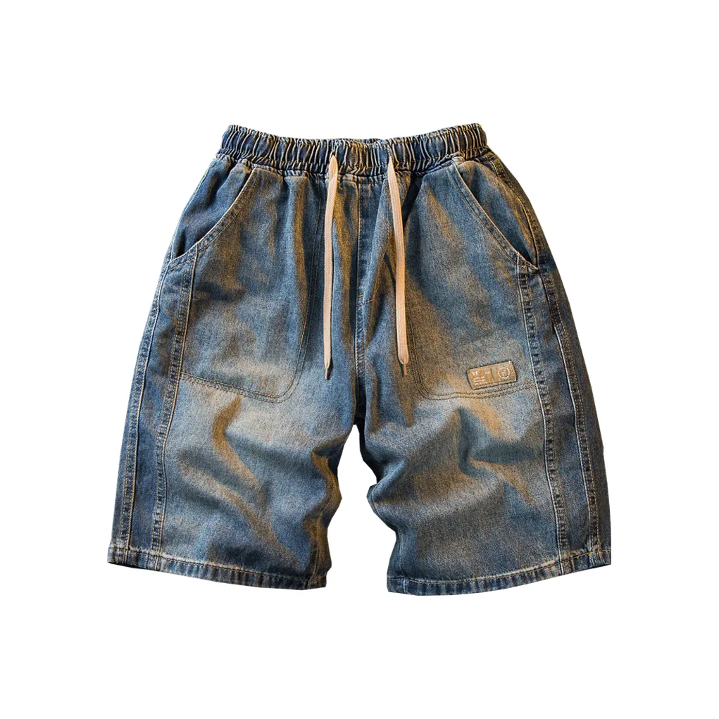 GEOGRE ALEX Blue Men's Denim Shorts GEOGRE ALEX Синий Мужские Джинсовые Шорты