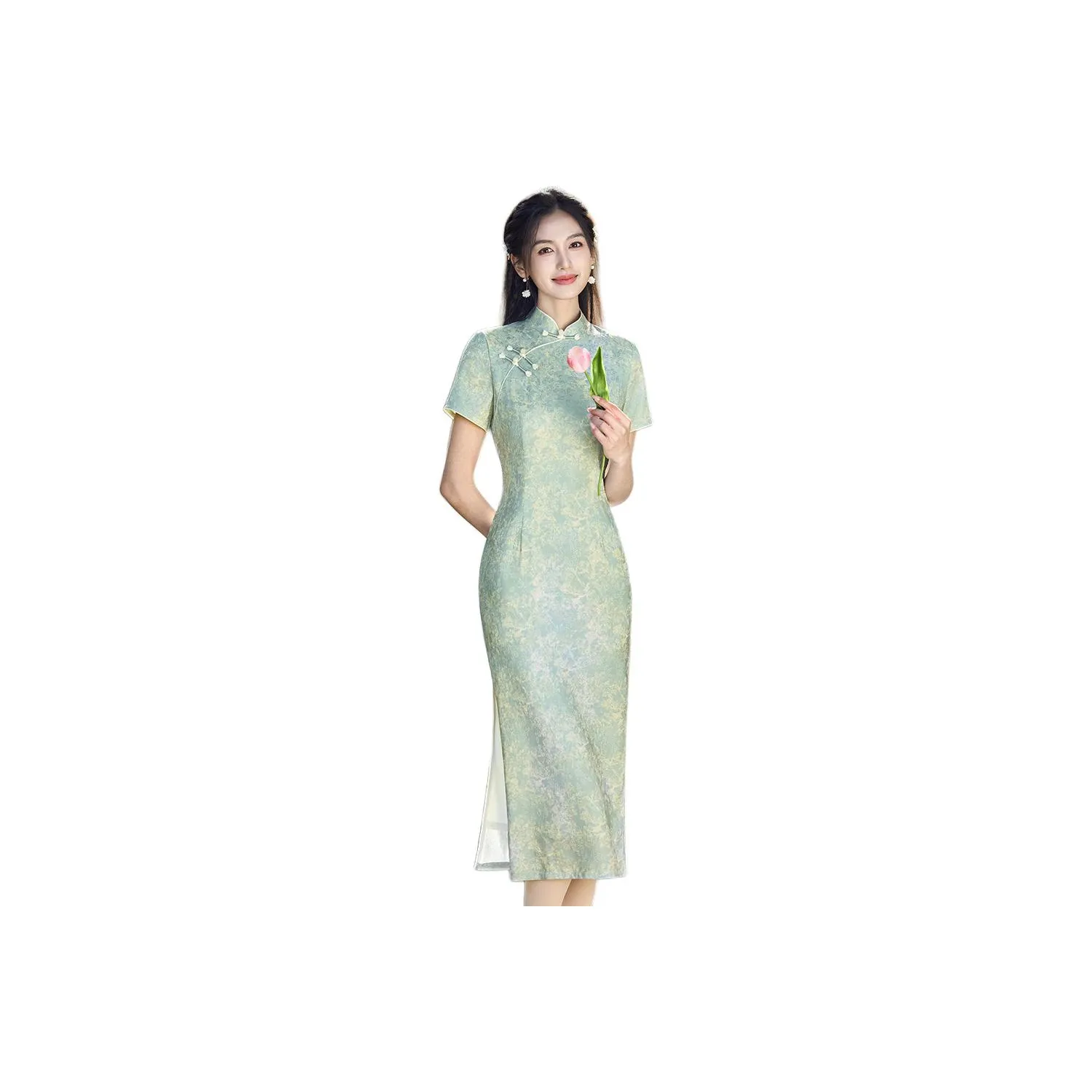 ENEESSI Cheongsam Women's Sky Blue
