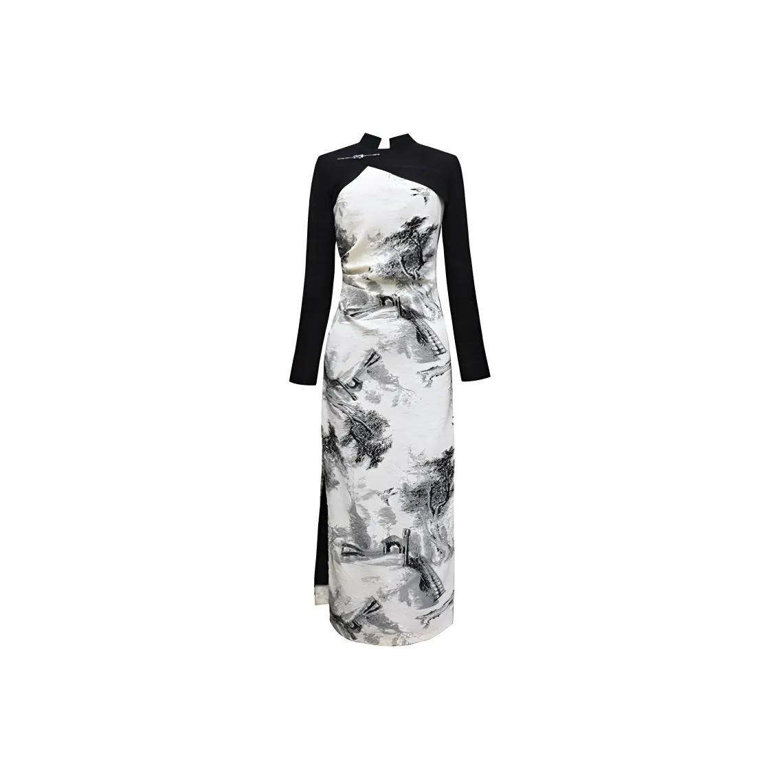 INTERPHASE Комплект с юбкой Женские 'Ji Night' Чхонсам Куртка+Чернила Платье-камзол