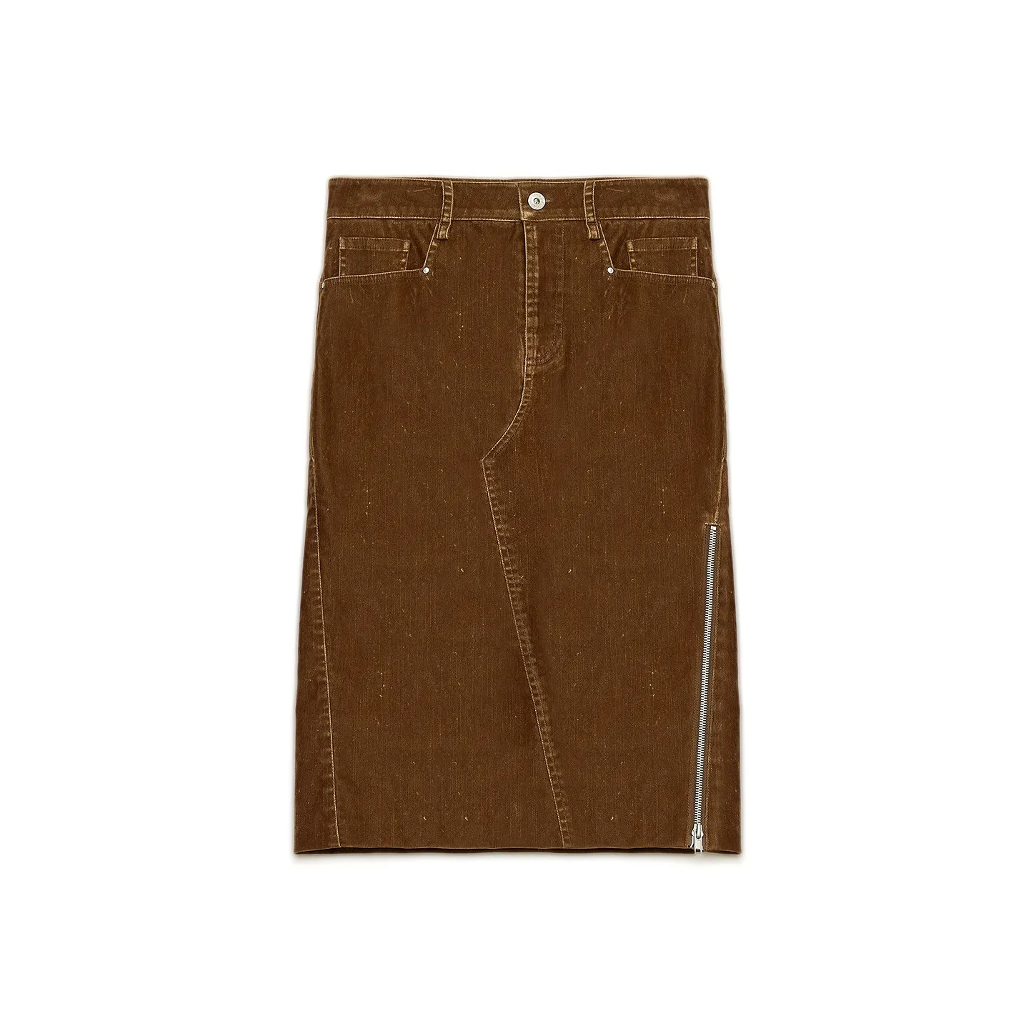 FIRELADY FUR Повседневный Длинный Юбка Женская Темно-Кофейный