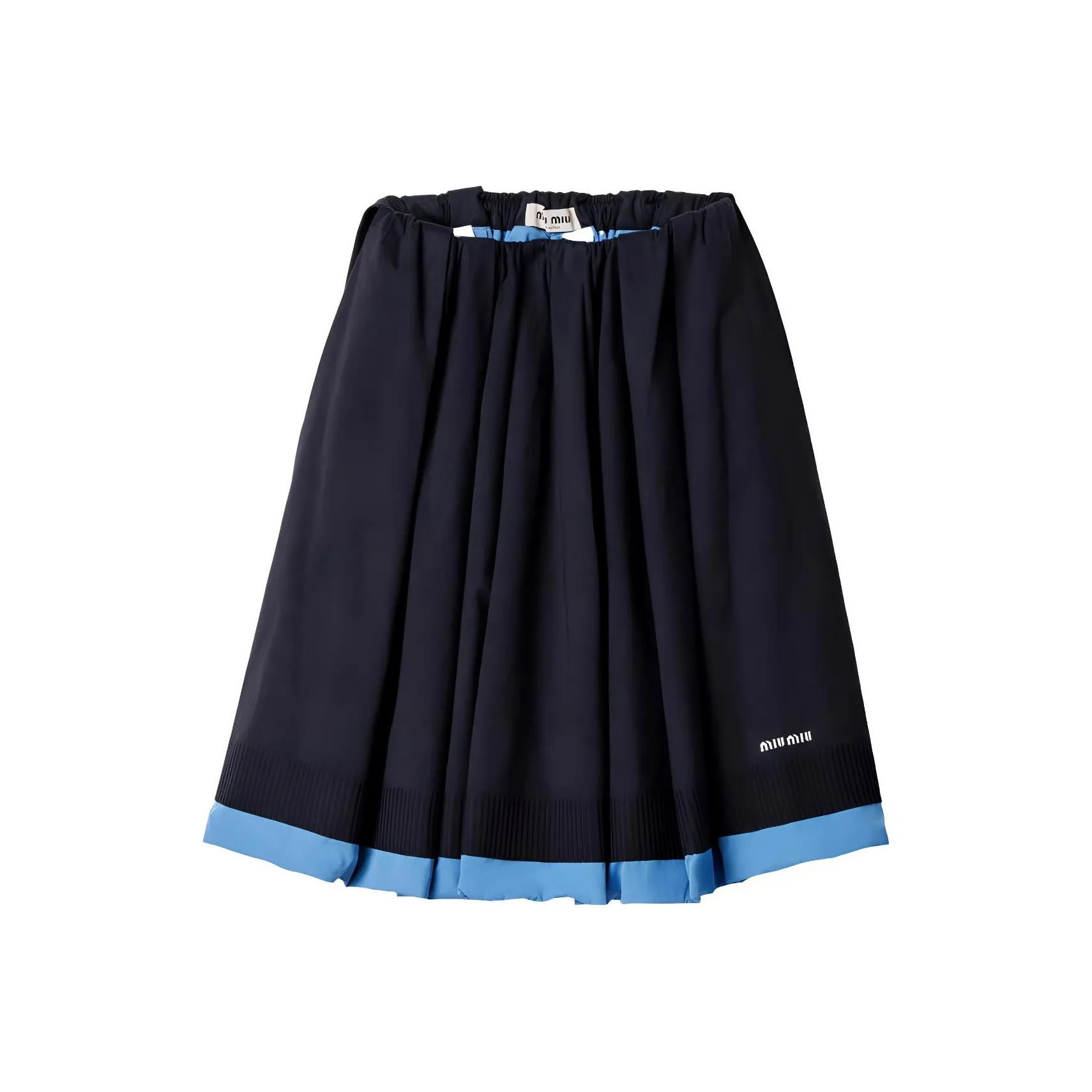 MIU MIU Jacquard Logo Poplin Knit Skirt