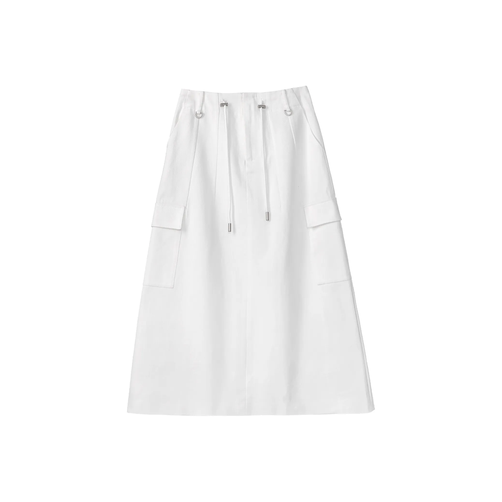 Fstudio Повседневный Длинный Юбка Женская Молочно-белый