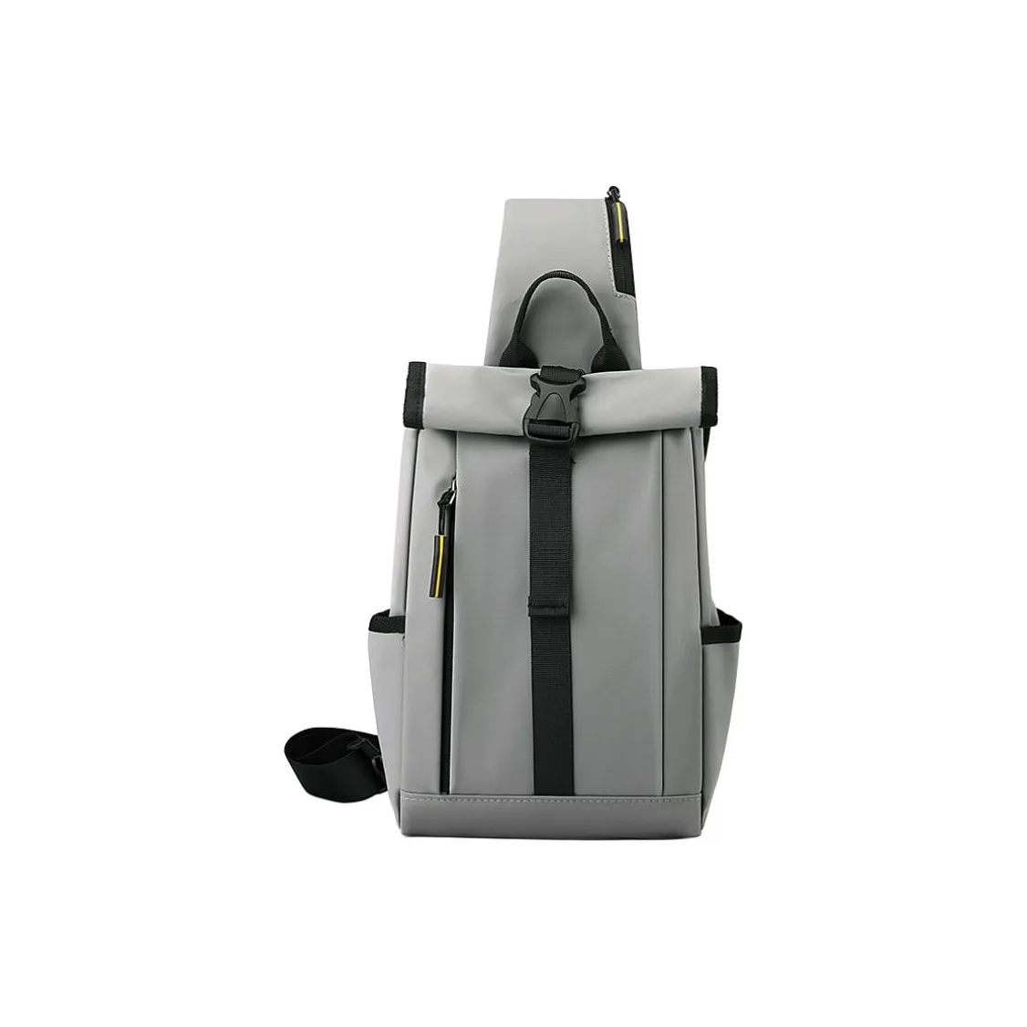 H YXIANG Nylon Sling Bag Men's Light Gray, Dark Gray, Black