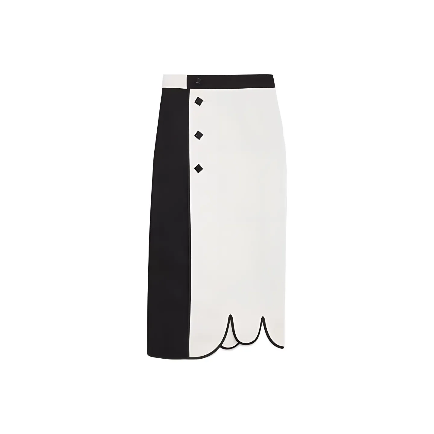 GUCCI Casual Long Skirts Women's Black White