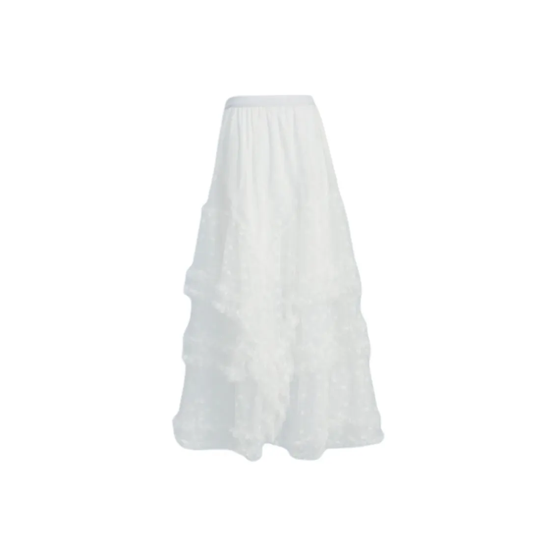 OROI Повседневный Длинный Юбка Женская Белая