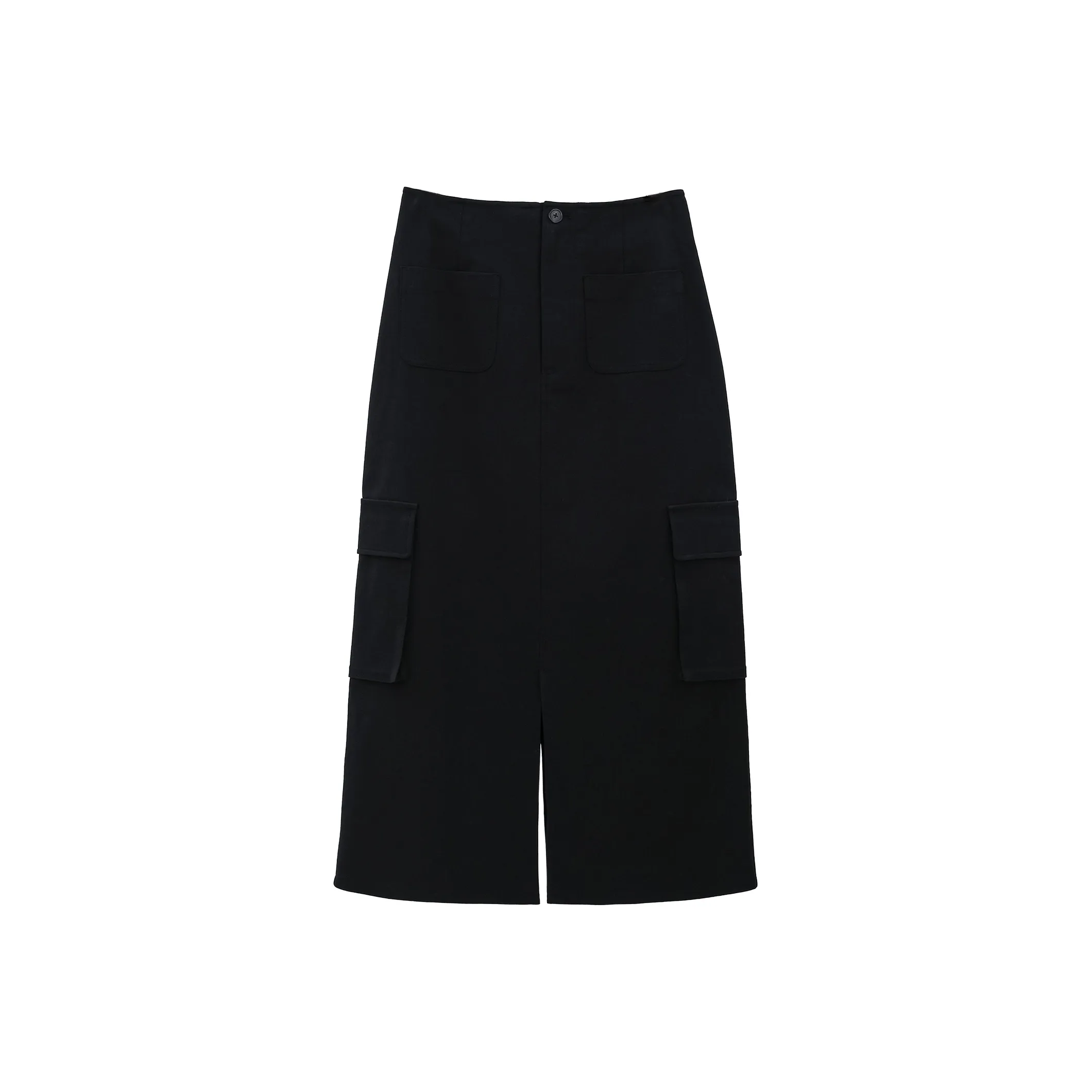 Fstudio Повседневный Длинный Юбка Женские Черный