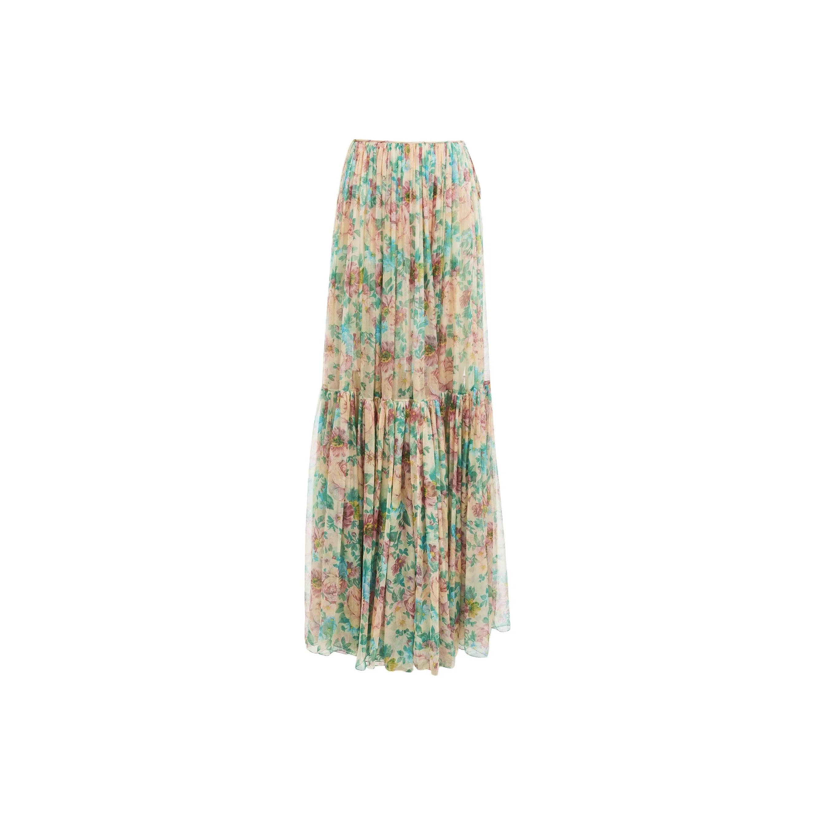 Chloé Gathered Maxi Skirt
