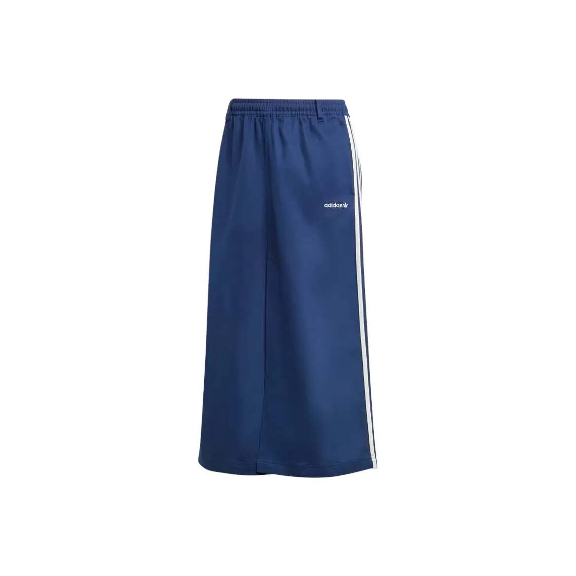 Adidas Originals Midi Cotton Twill Casual Long Skirts Women's Midnight Indigo