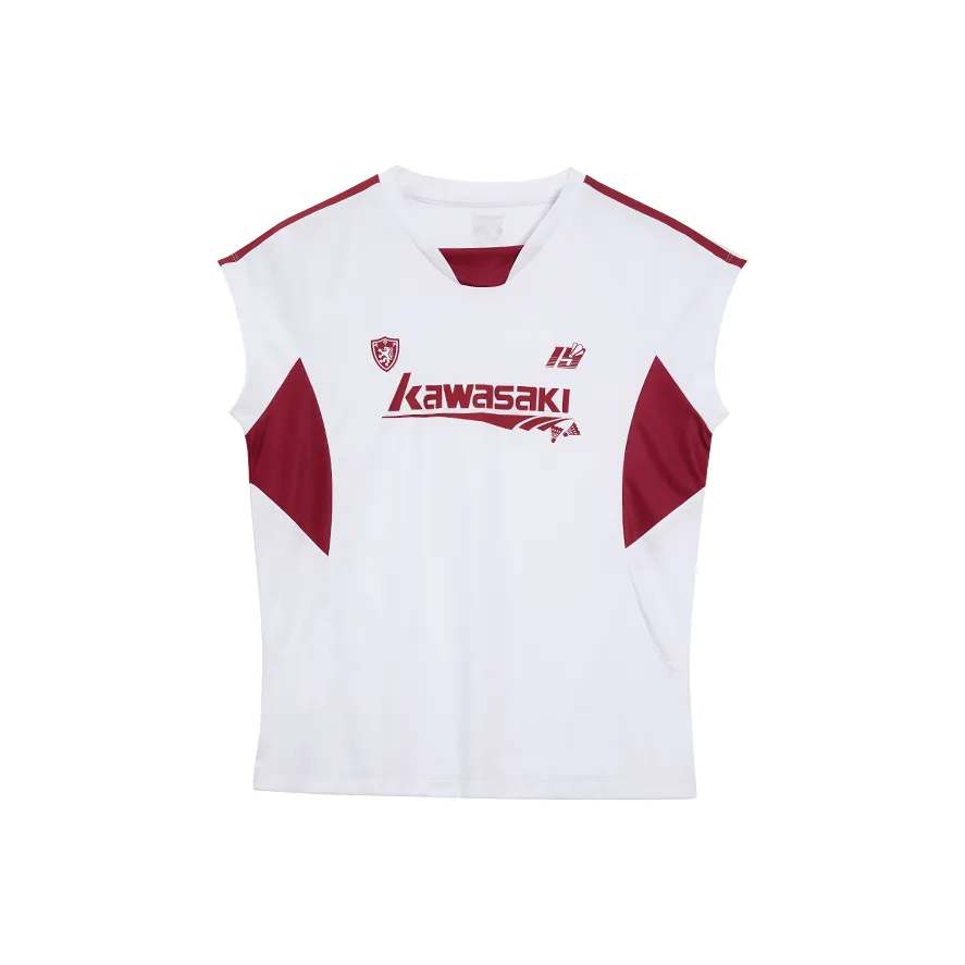 Кавасаки Small Waist Series Бадминтон Джерси Женские Красный и Белый