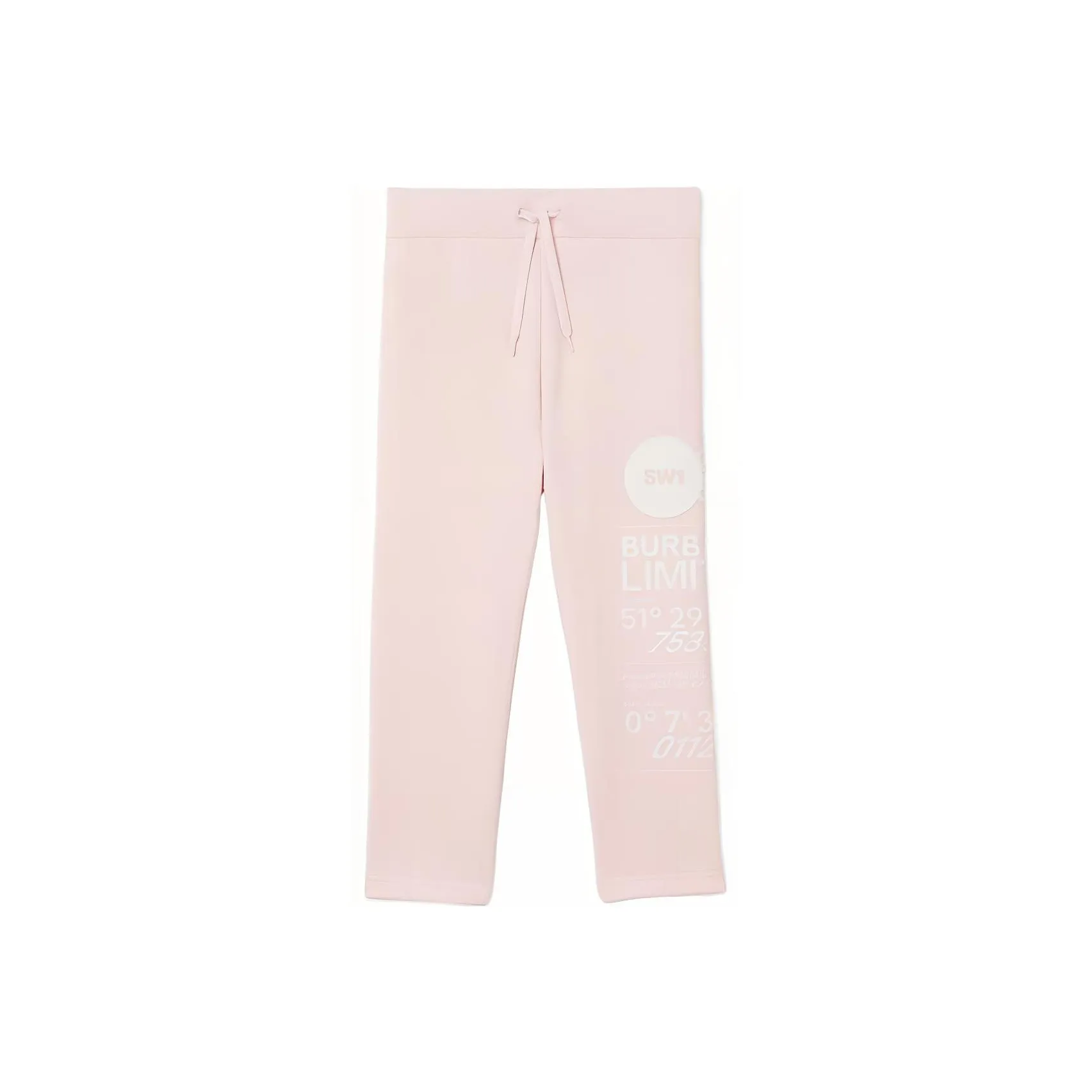 Детские Burberry Вязаные Тренировочные Штаны FW22 Snowflake Stone Pink