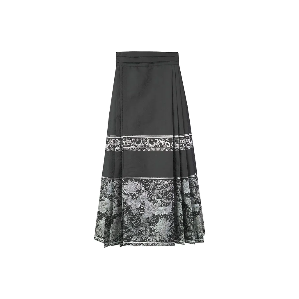 Fabric Pig Повседневный Длинный Юбка Женские Черный