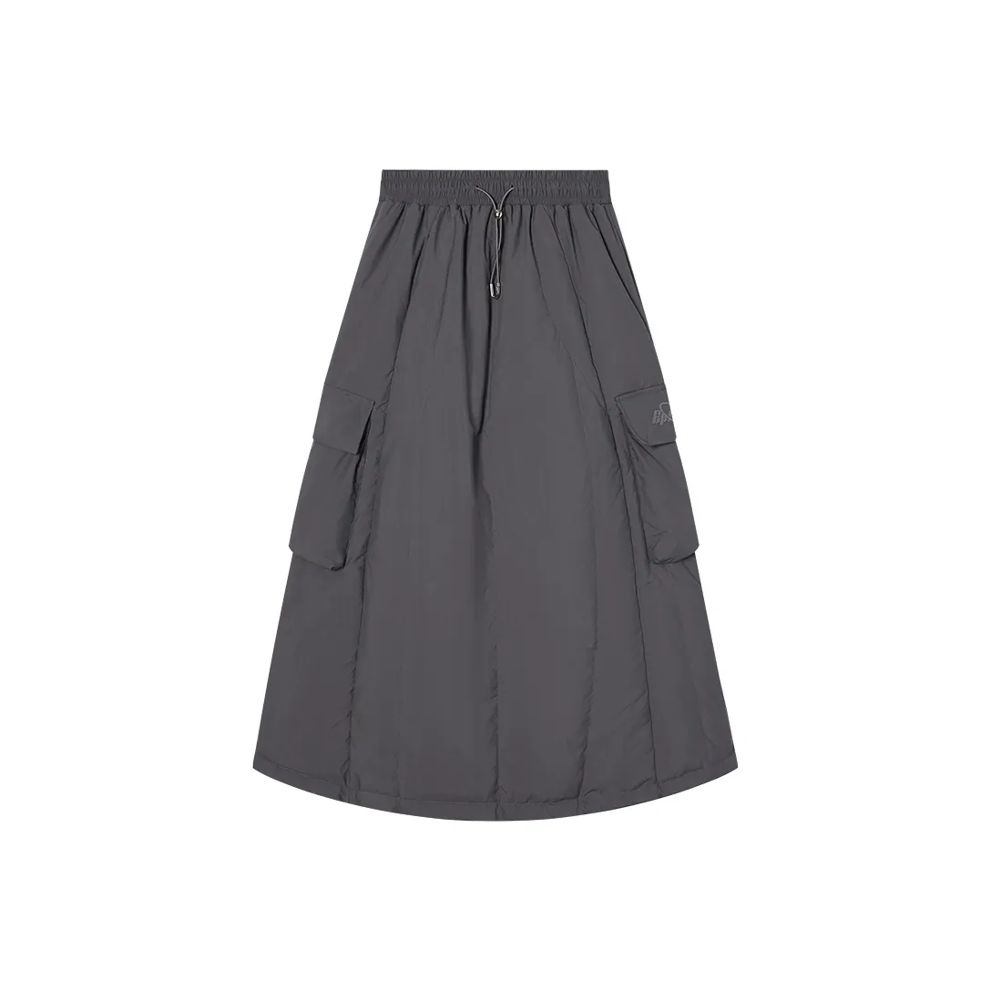 EPTISON WOMAN Повседневная длинная юбка женская темно-серого цвета