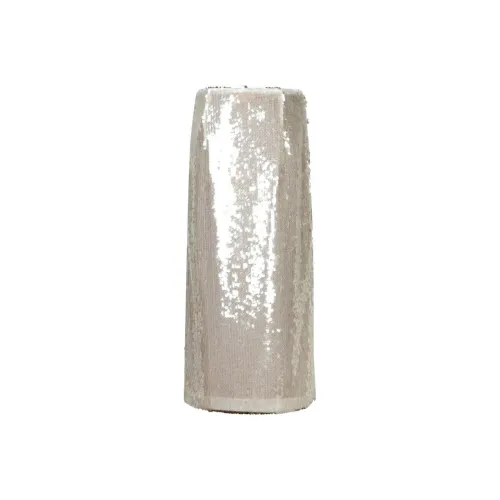 Genny Silvery Белый Женские Повседневные Длинные Юбки
