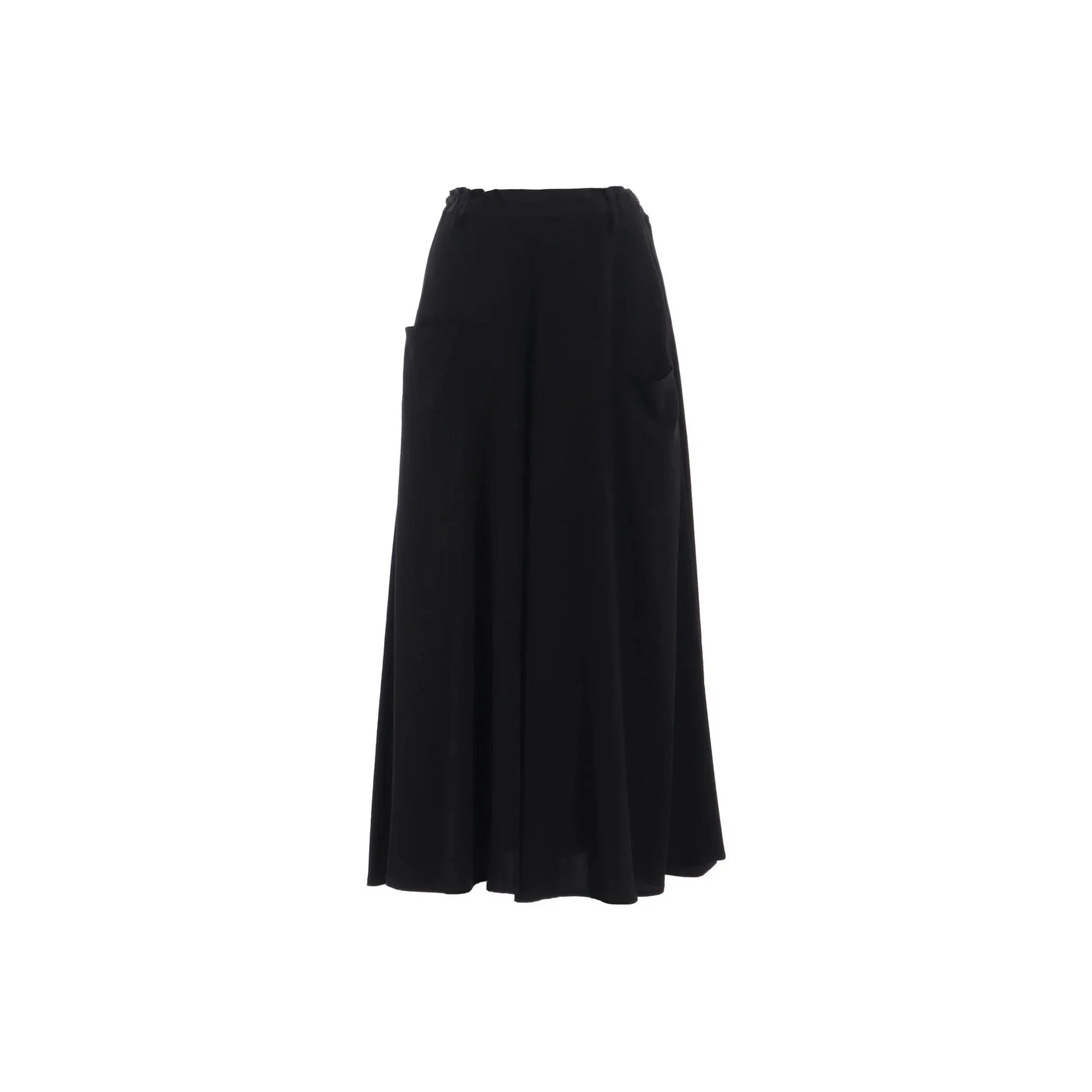 Yohji Yamamoto Flowy A Line Skirt 
Black
