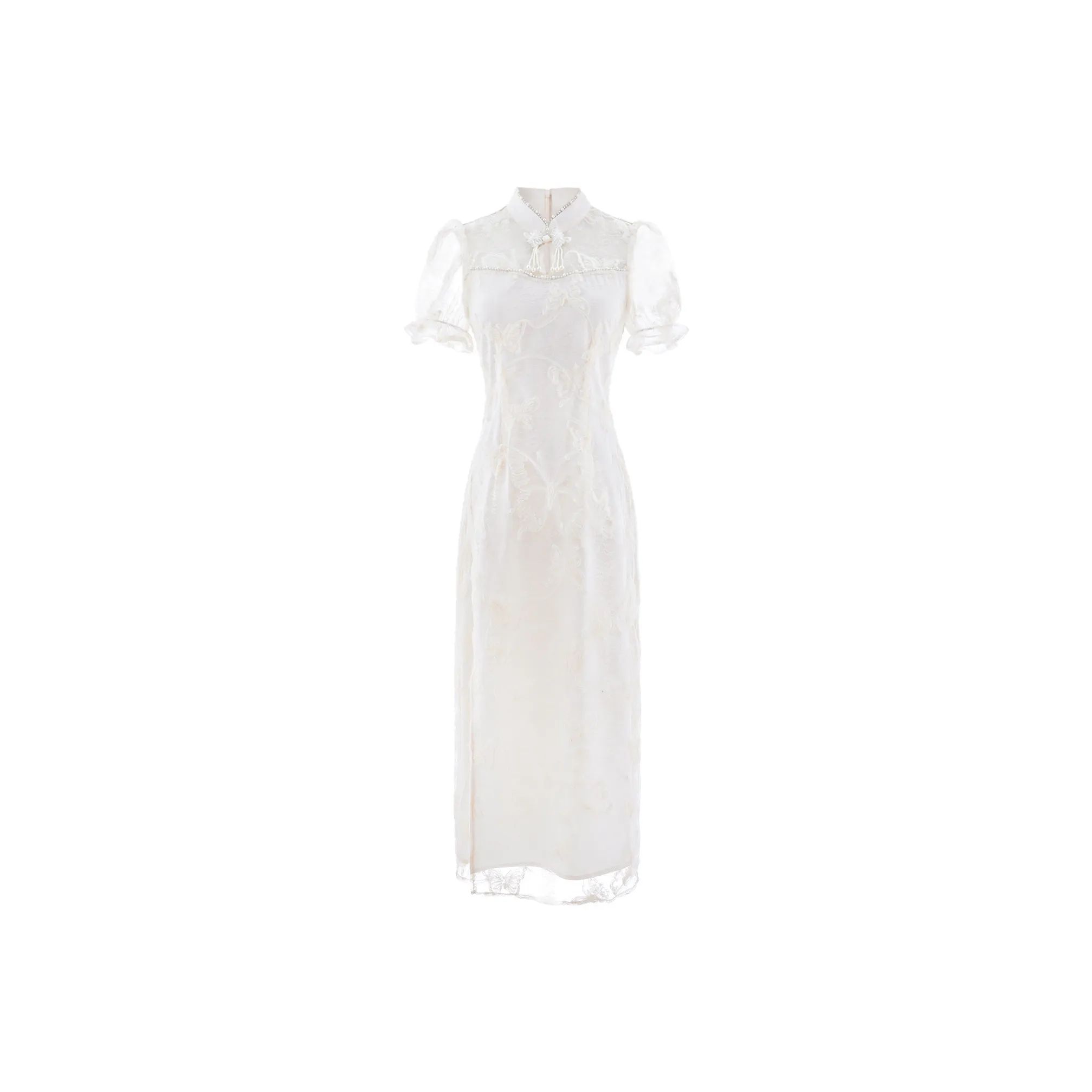 Blovelan Cheongsam Women's Butterfly Apricot