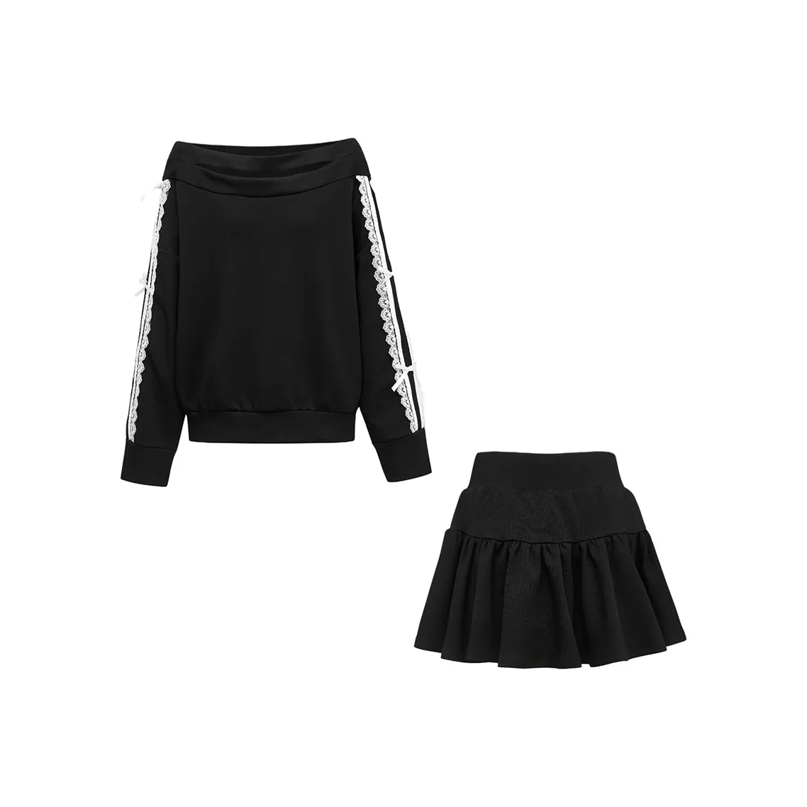 MISSHONEY MH Комплект с юбкой Женские Черный Белый