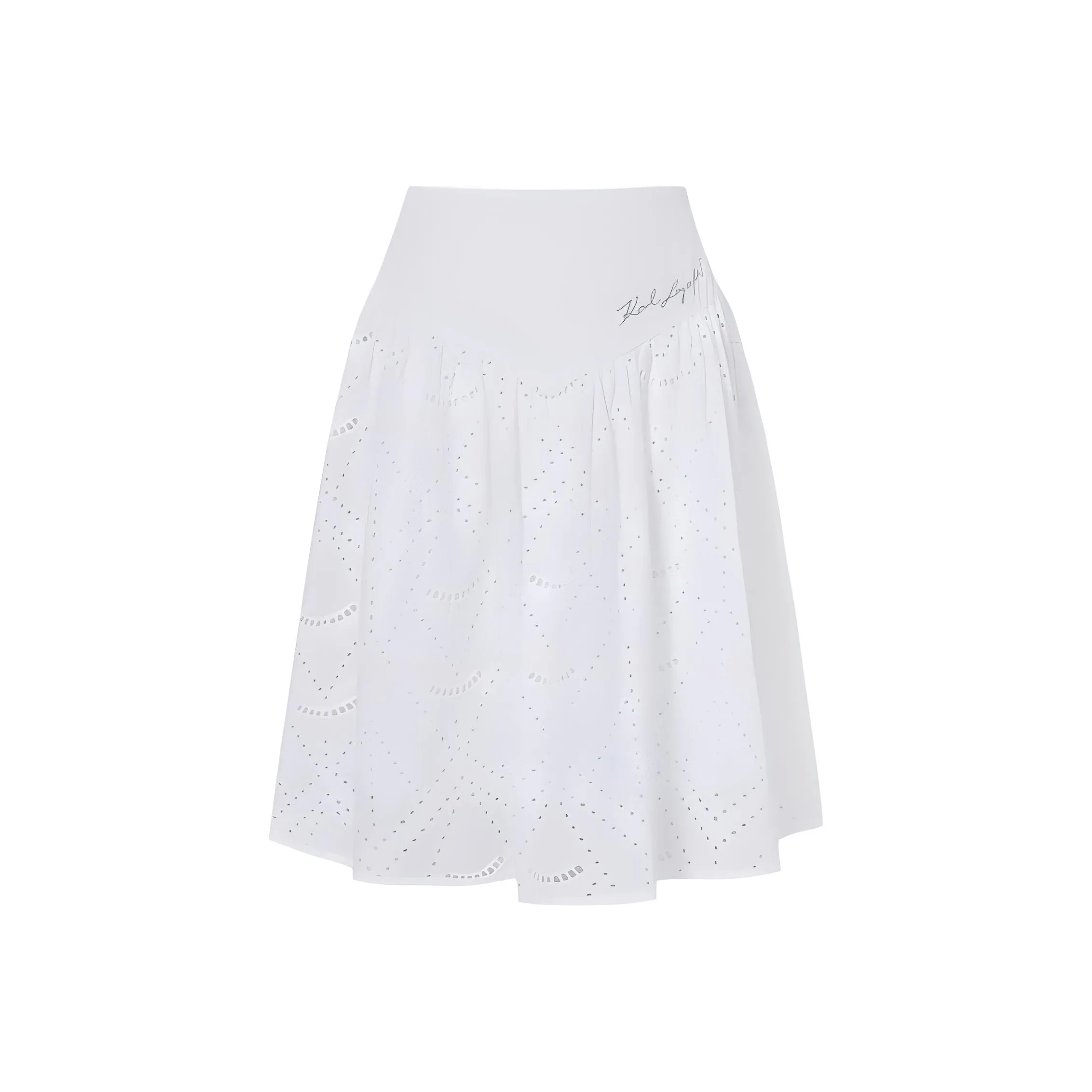 KARL LAGERFELD Повседневный Длинный Юбка Женская Белая
