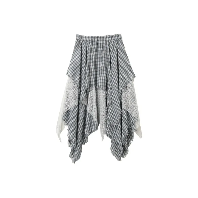 SETIROM Повседневный Длинный Юбка Женские Клетка