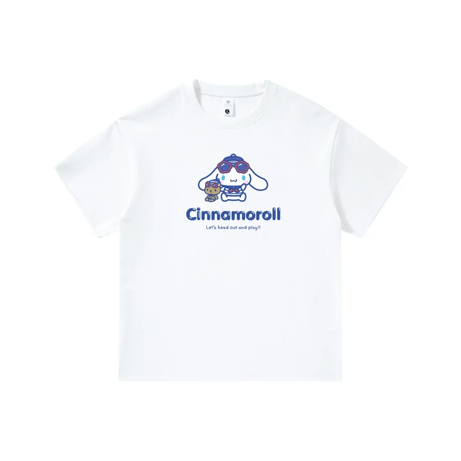 Sanrio X CINNAMOROLL Yugui Dog T-Shirt Унисекс Белый