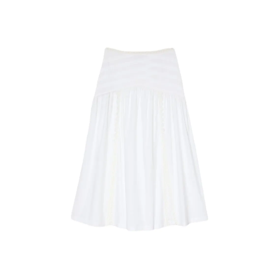 Sandro Poplin Midi Skirt