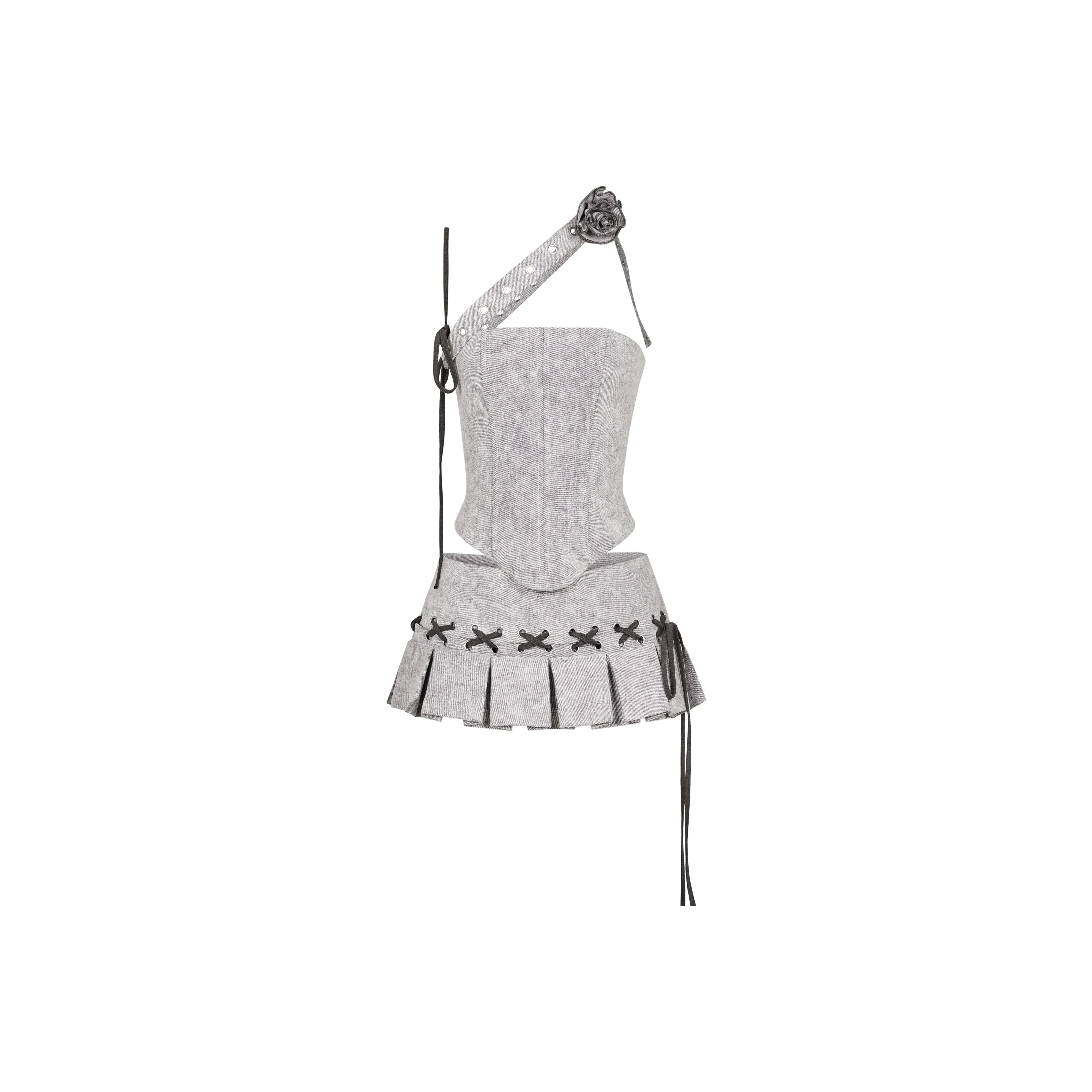 LSOUL Haper Комплект Юбка Женская Дымчатый Серый