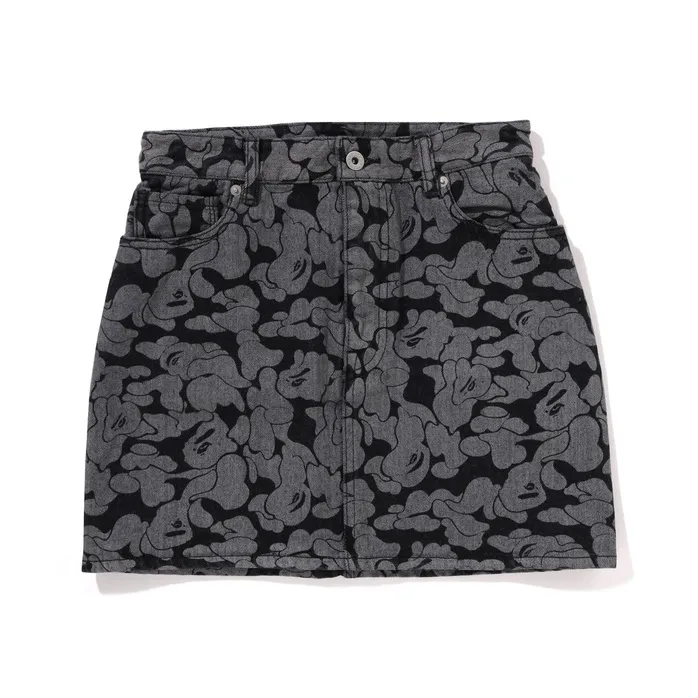 A BATHING APE FW24 Джинсовые короткие юбки Женские Черный