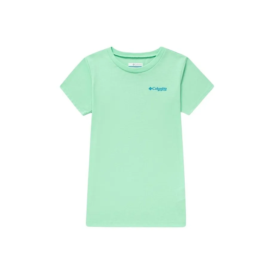Коллаборация Columbia PFG T-рубашка зеленая детская