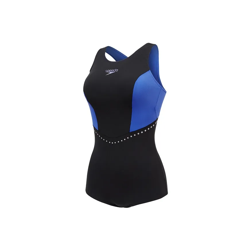 Speedo совместный бренд модель Ван-Пис Купальник Женские Черный Синий