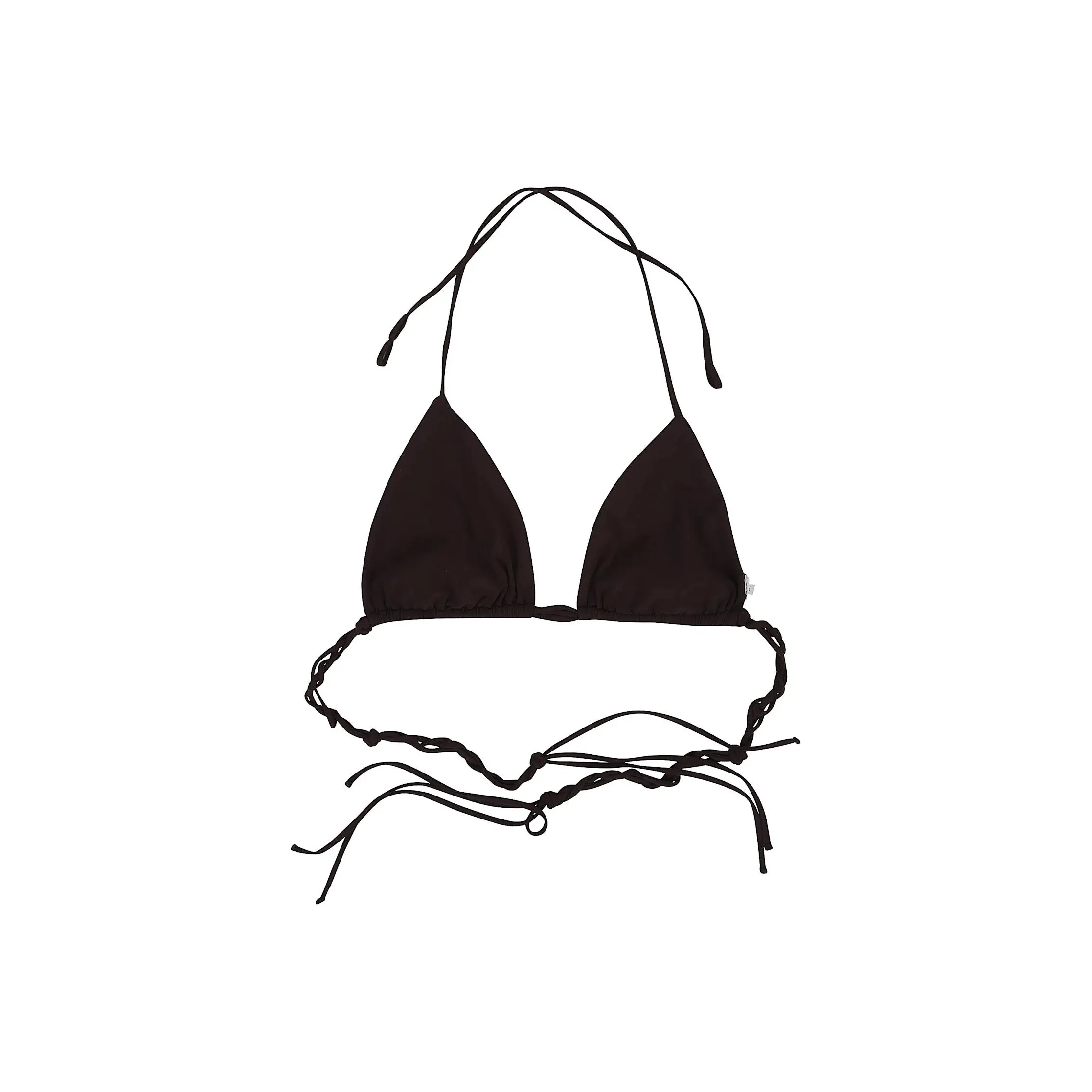 JIL SANDER Braid Detail Triangle Cup Bikini Top
