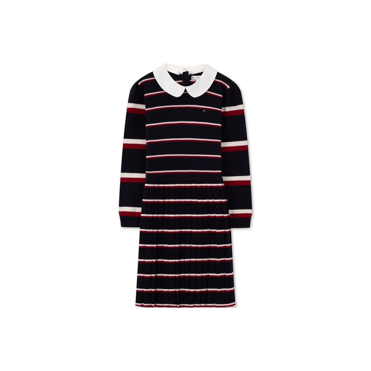 Tommy Hilfiger Платье Темно-синий Красный и Белый Полосы Детское