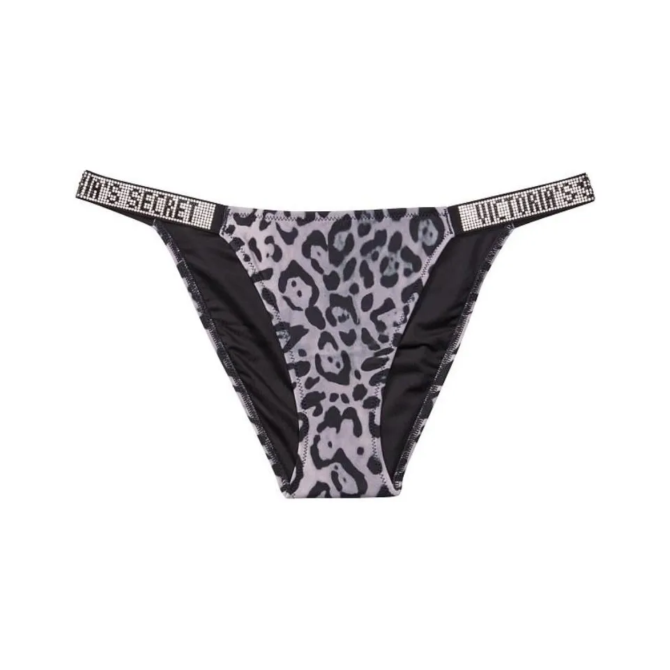 Victoria's Secret Плавки Женские 1 Пачка Черный Леопардовый Принт