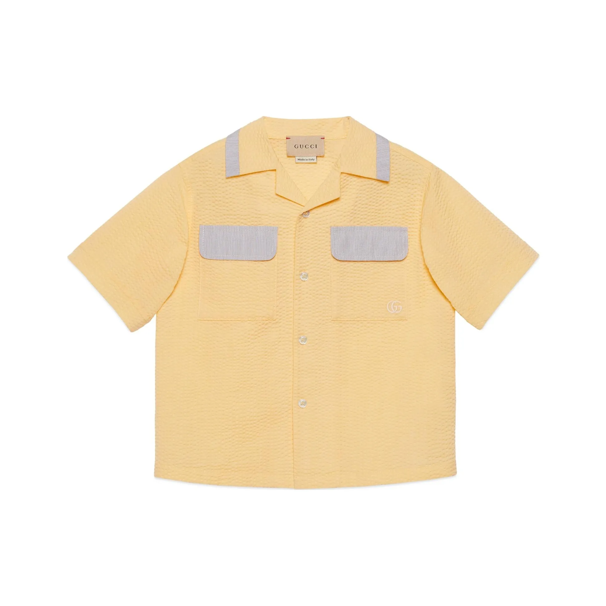 GUCCI Рубашка SS24 Светло-желтая Детская