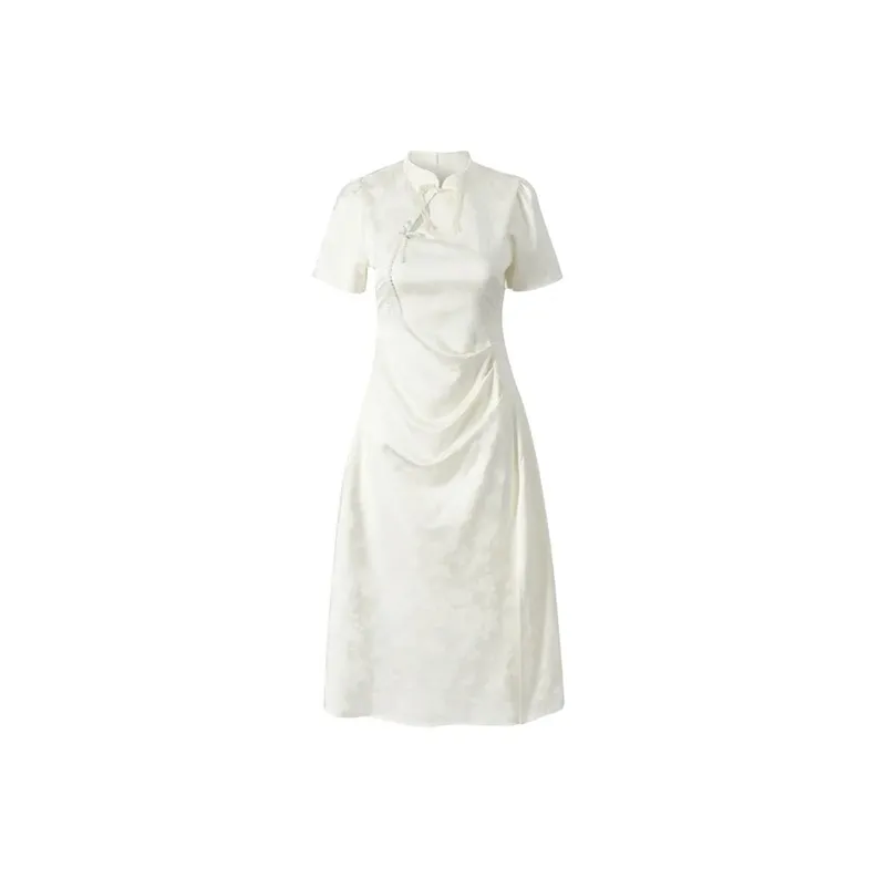 MITX Летний Чхонсам Женский Абрикос