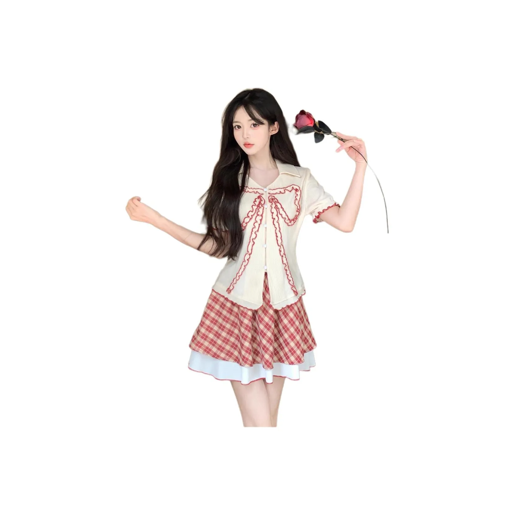 Mu Xiao Xin Two Piece Skirt Sets Women's