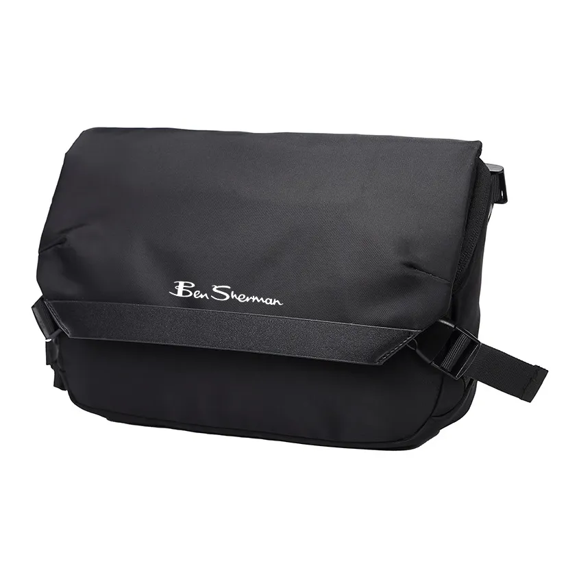 BEN SHERMAN Нейлоновая сумка для доставки сумка через плечо унисекс черная