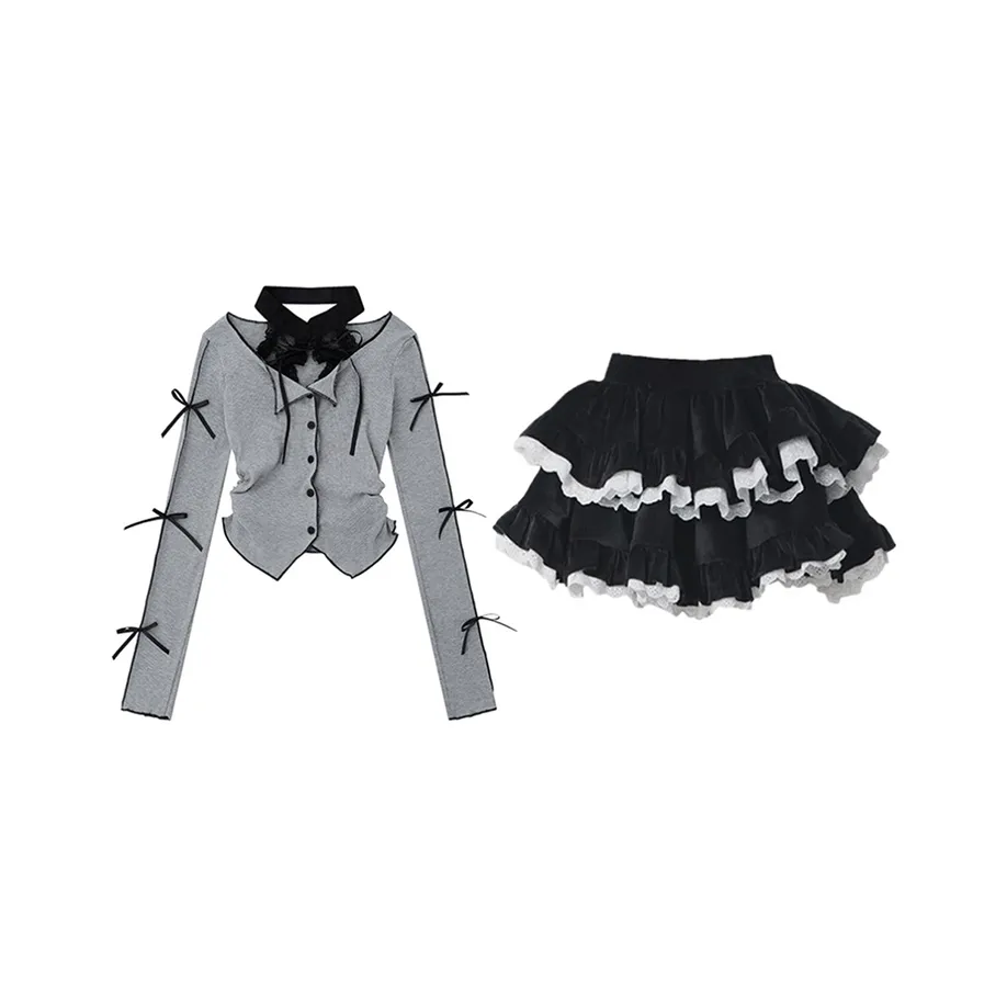ZCDECO Two Piece Skirt Sets Women's