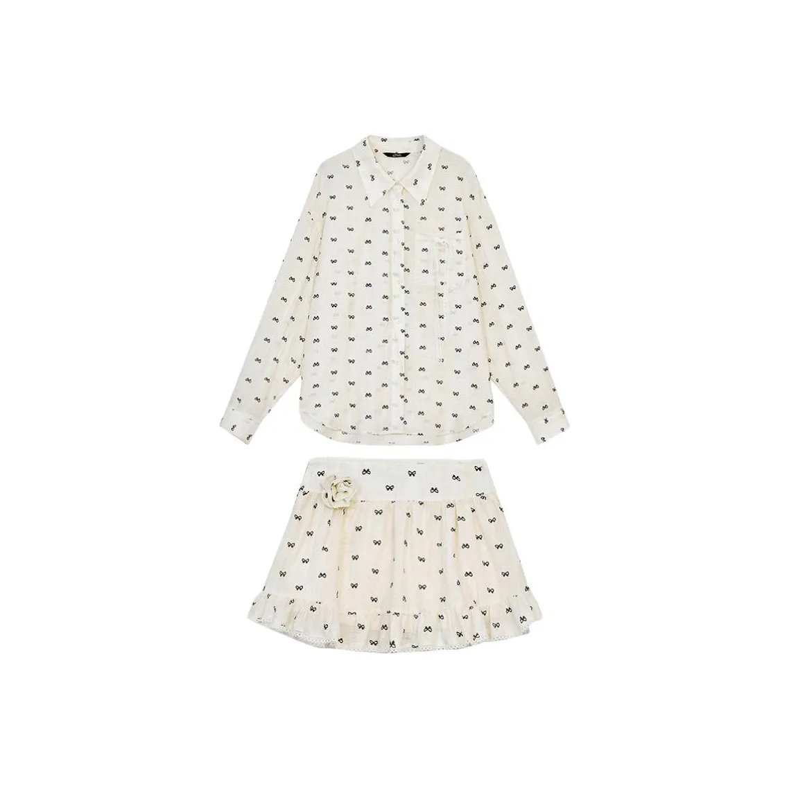 ELF SACK Skirt Set Women's Soft Beige Yellow