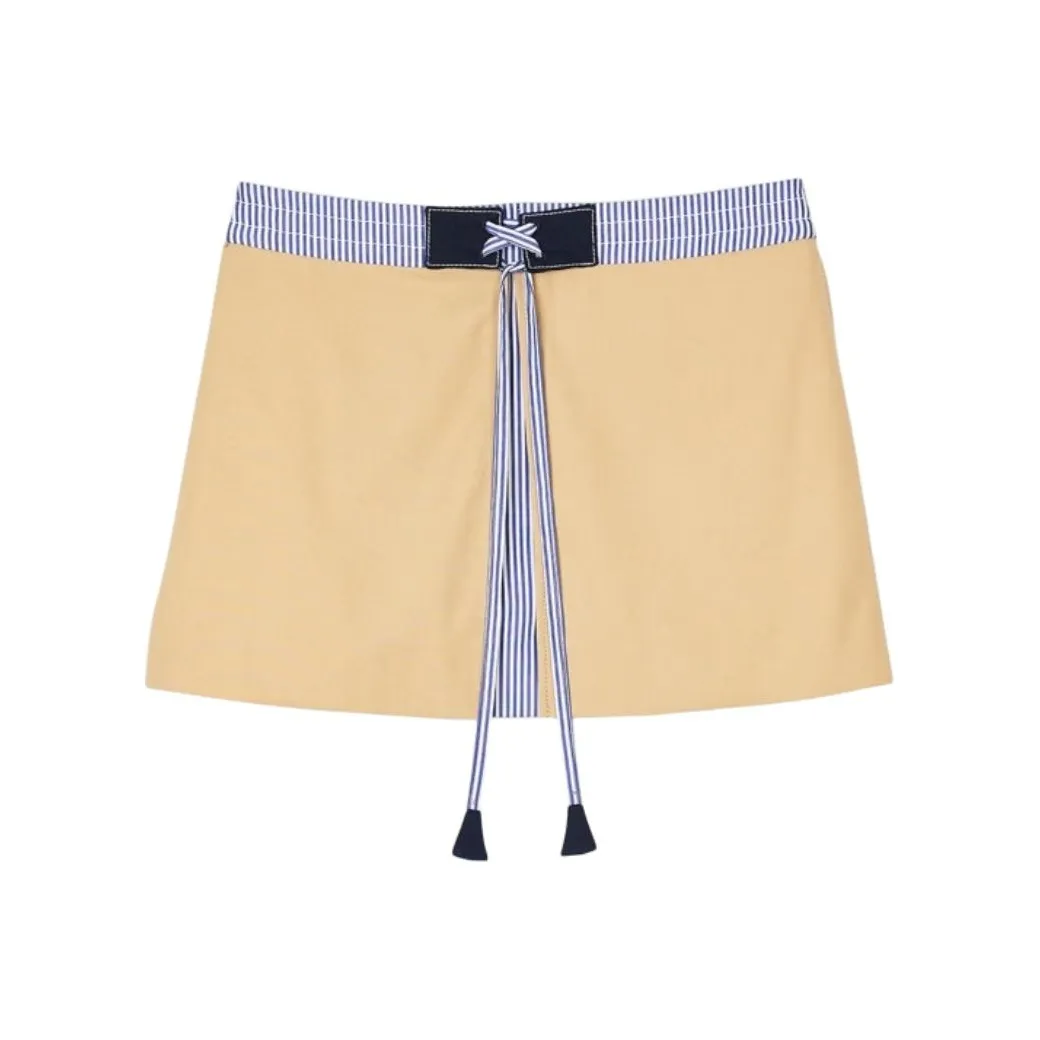Sandro Повседневные короткие юбки Женские Бежево-желтые