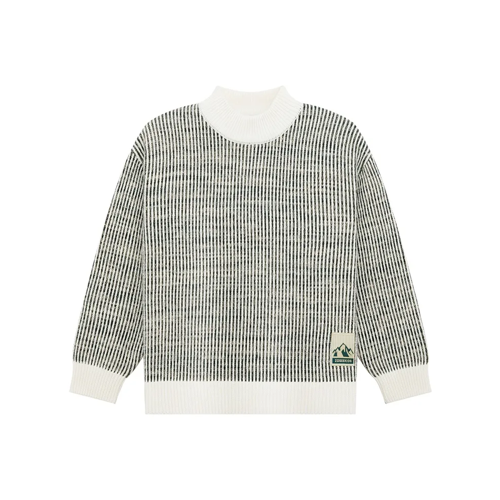 ZOSEE Свитер Черный Белый Полосы Детский