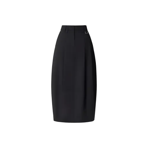 TEAM WANG FW24 CHOICES Collection Черная Женская Повседневная Длинная Юбка