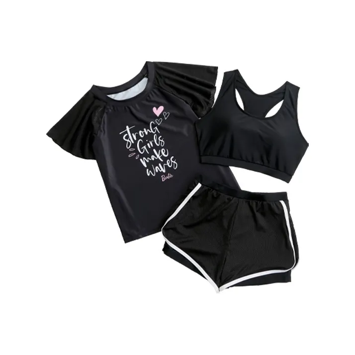 Барби Двухкомпонентный Купальник Женский Черный