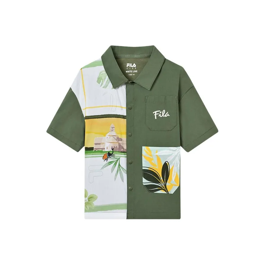 FILA KIDS Рубашка Перидот Зеленый Детский