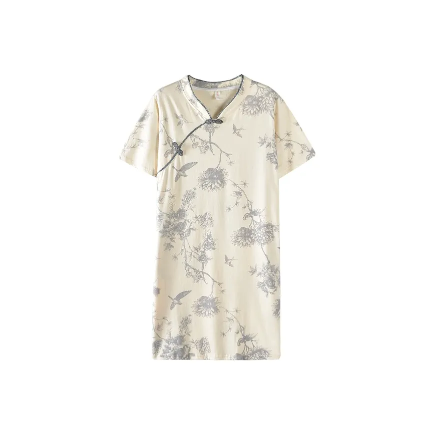 Lan Miao Cheongsam Women's Light Gray With Accent