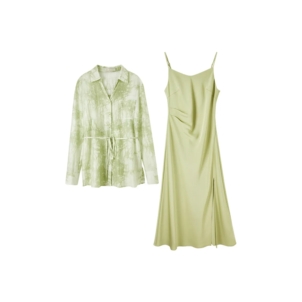 SENTUBILA Комплект с юбкой Женские Светло-зеленый