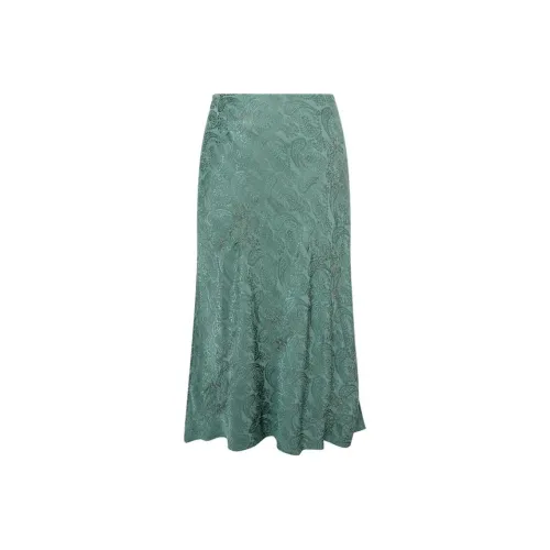 Dazzle Only Turquoise Collaboration, New Year Collection Циановый Женские Повседневные Длинные Юбки